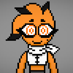 Pixel style animation example alien