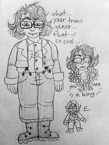 Semi-realistic traditional style art example human 4 Semi-realistic traditional style art example human 4